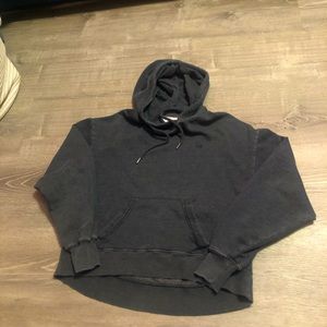 dark gray distressed hoodie